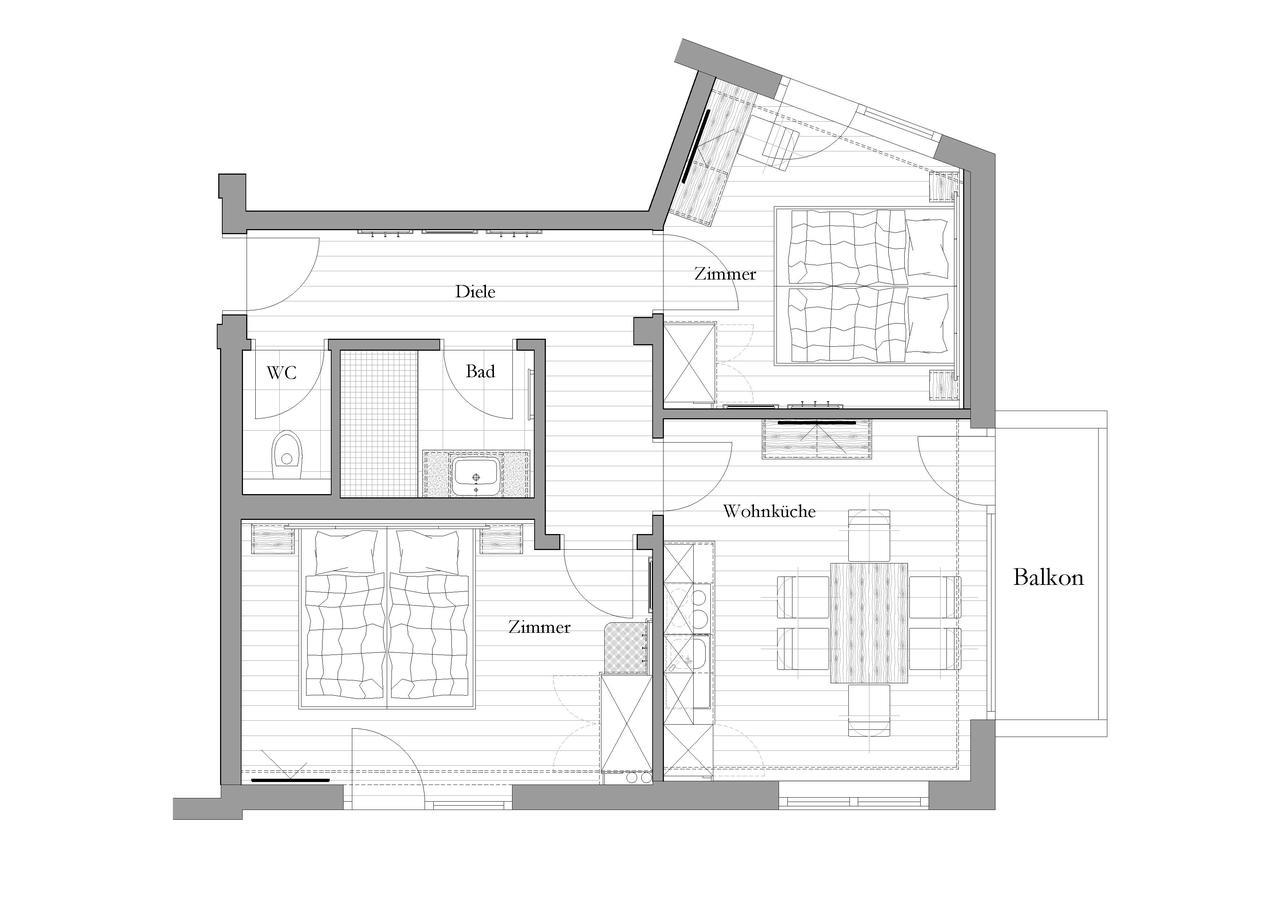 Apartment mit 2 Schlafzimmern